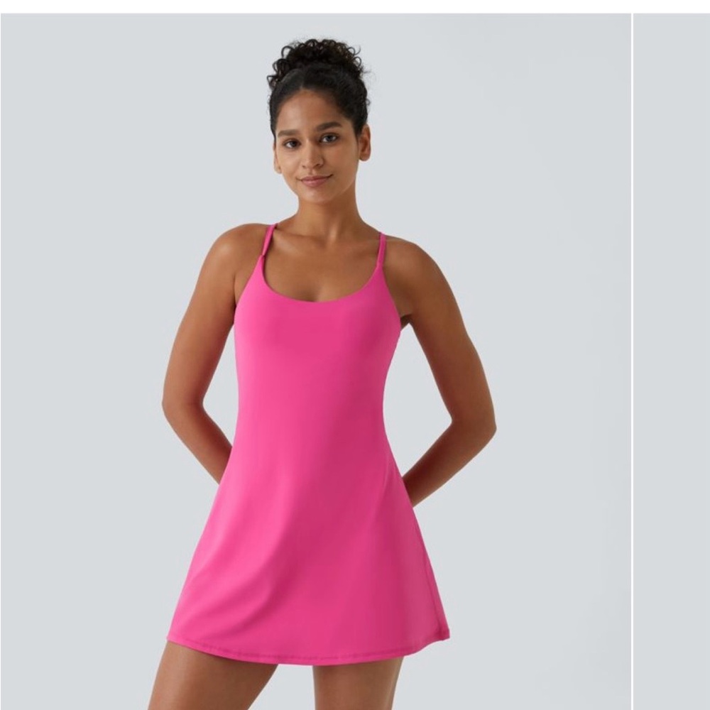 HALARA Pink Backless Dress